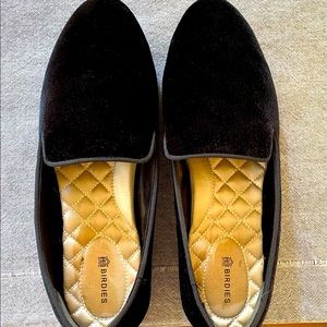 Birdies the starling black velvet loafer